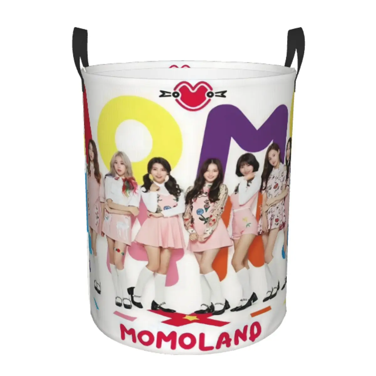 

Изготовленная на заказ корзина для белья Kpop Momo Lands, большая корзина для хранения игрушек для девочек и мальчиков, органайзер