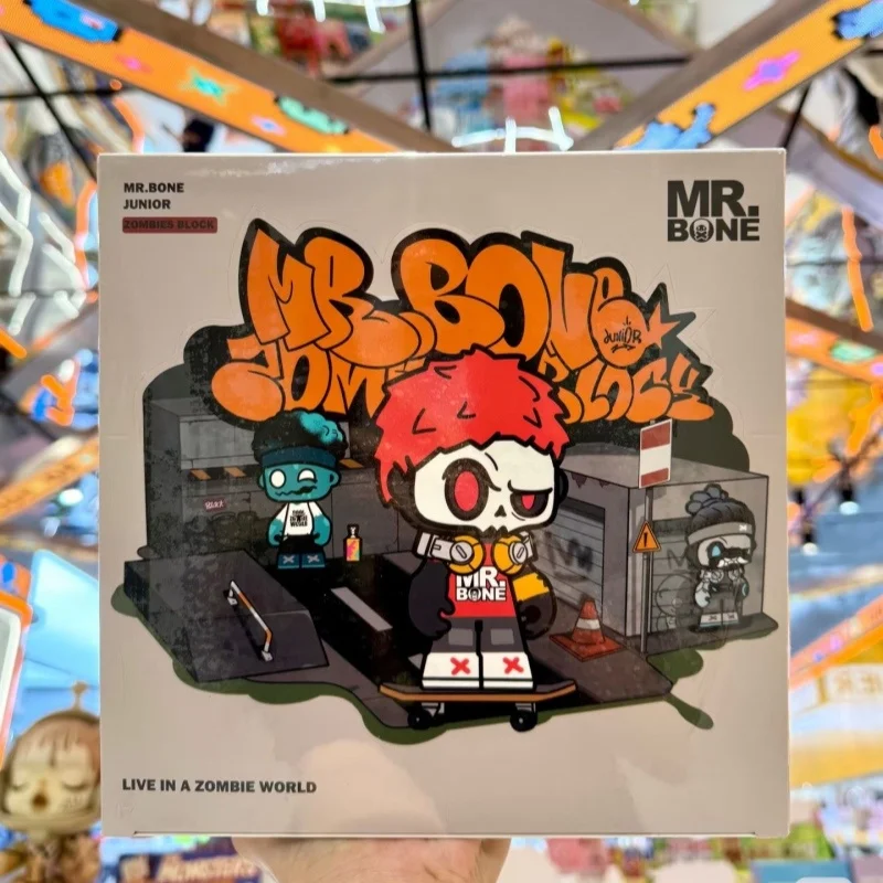 

Новая горячая распродажа Mr.Bone Junior2, подлинная серия Live In A Zombie World, загадочная коробка, мини-фигурка, мультяшный декор, модель из ПВХ, слепая коробка