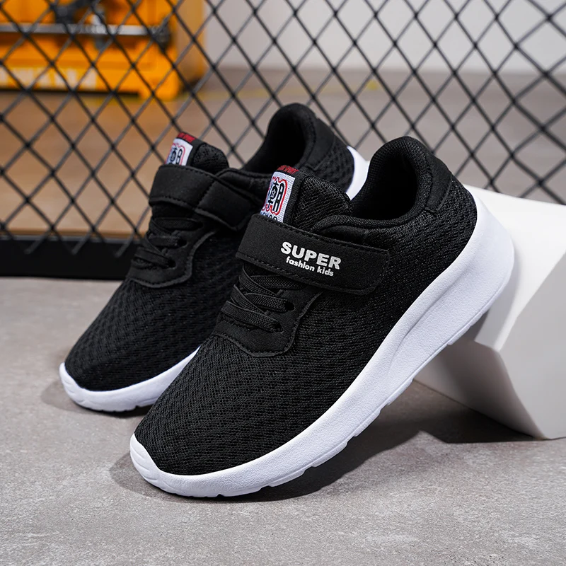 Fashionable children sports shoes for boys spring mesh breathable student youth casual shoes girls casual outdoor tennis shoes