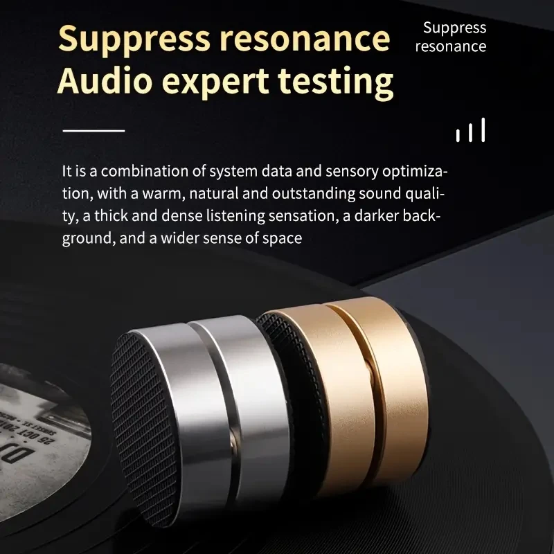 4 High-Fidelity Speaker Shock-Absorbing Foot Studs, Aluminum Alloy Steel Balls, Shock-Absorbing Foot Pads, Brackets and Foot Fix