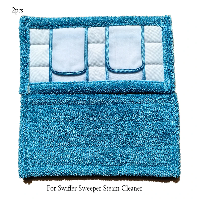 

2pcs Steam Cleaner Parts Washable Reusable for Swiffer Sweeper Mop Cloths/Pads