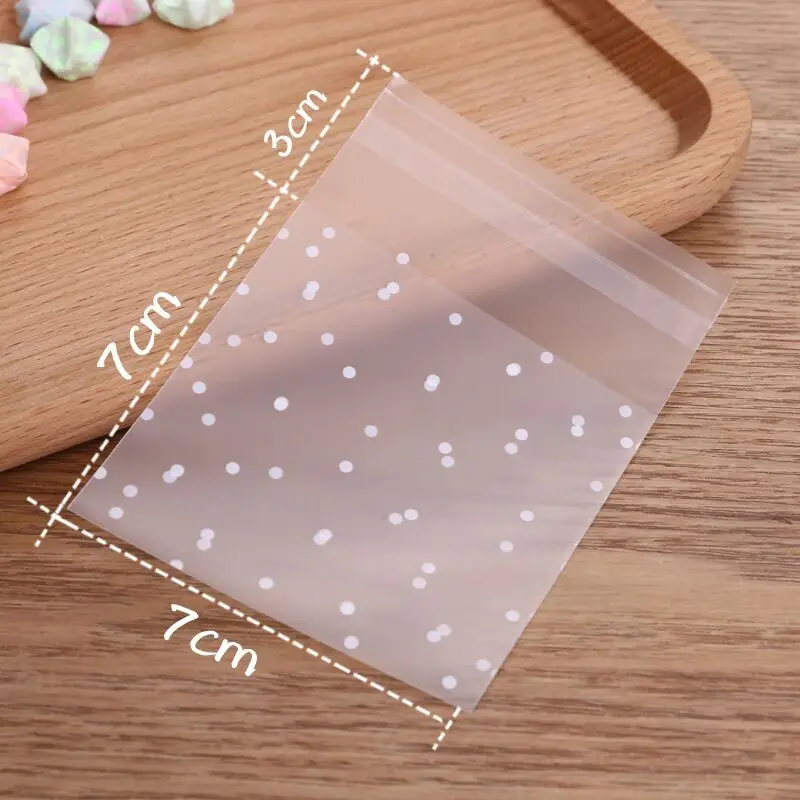 100 pcs Transparent Dot Bags Small Ziplock Food Packaging Bags Clear Fresh-keeping Dustproof Reclosable Candy Cookie DIY Storage