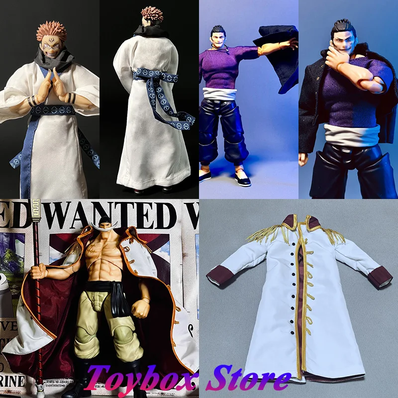 

1/12 Anime Jujutsu Kaisen Shf Mini Todo Aoi T-shirt Short Black Coat Sukuna White Long Winbreaker Aceesory 24.5cm Edward Coat