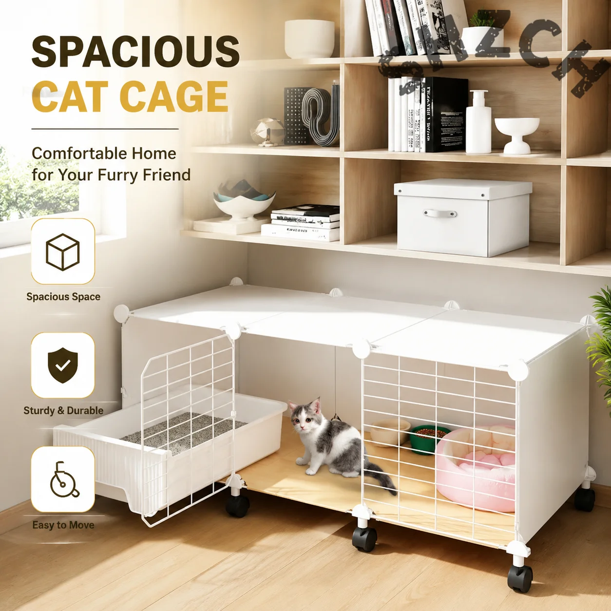 portable-cat-bed-with-removable-litter-tray-and-cozy-sleeping-area-for-small-cats