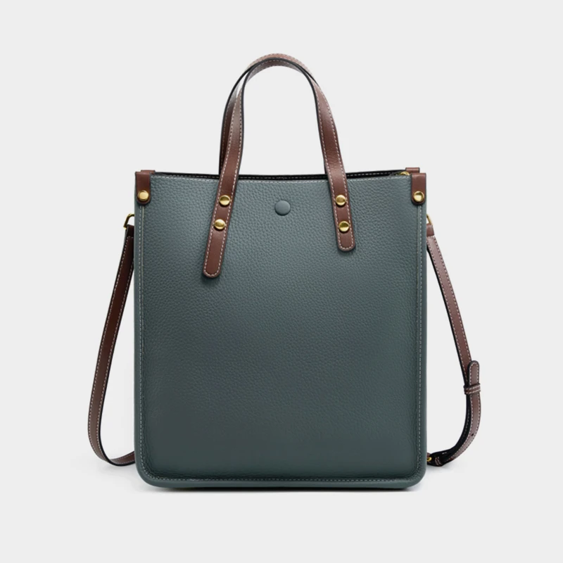 

Hifashion 3 Layers Genuine Leather Vertical Tote Handbags For Women 2025 Trend Designer Commuting Ladies Shoulder Crossbody Bags