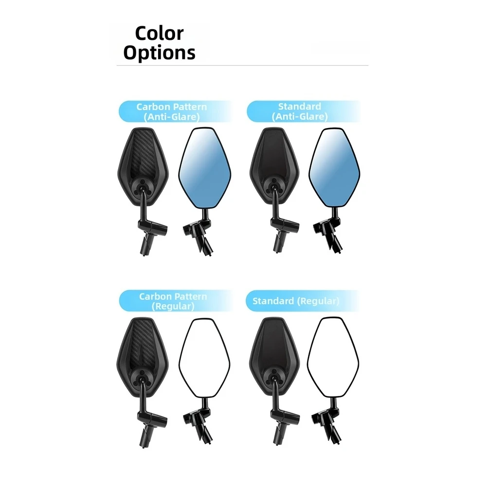 自転車バックミラー 360度調整可能なアンチグレア凸レンズ付き 耐衝撃設計で毎日のサイクリングの安全を確保