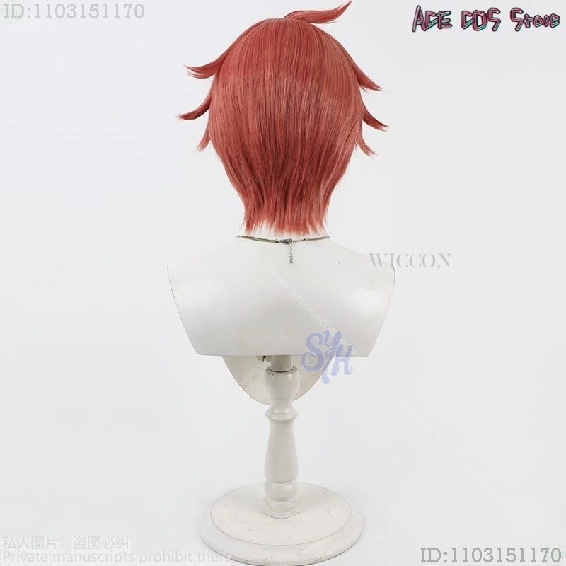 أنيمي توغين أنكي تأثيري كيويا أورانزاكا زي أحمر شعر مستعار قصير الشعر الاصطناعية مقاومة للحرارة هالوين عيد الميلاد حفلة لعب الأدوار #5
