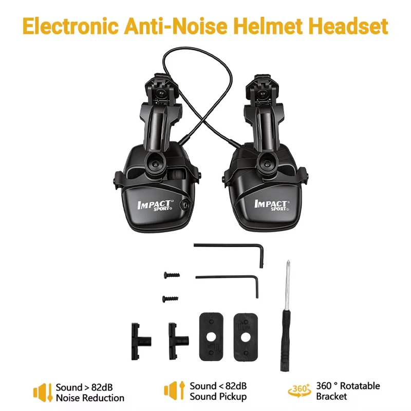 Electronic Headphones for Shooting Anti-noise Hearing Protection Protector Hunting Noise Reduction Earmuffs NRR23db