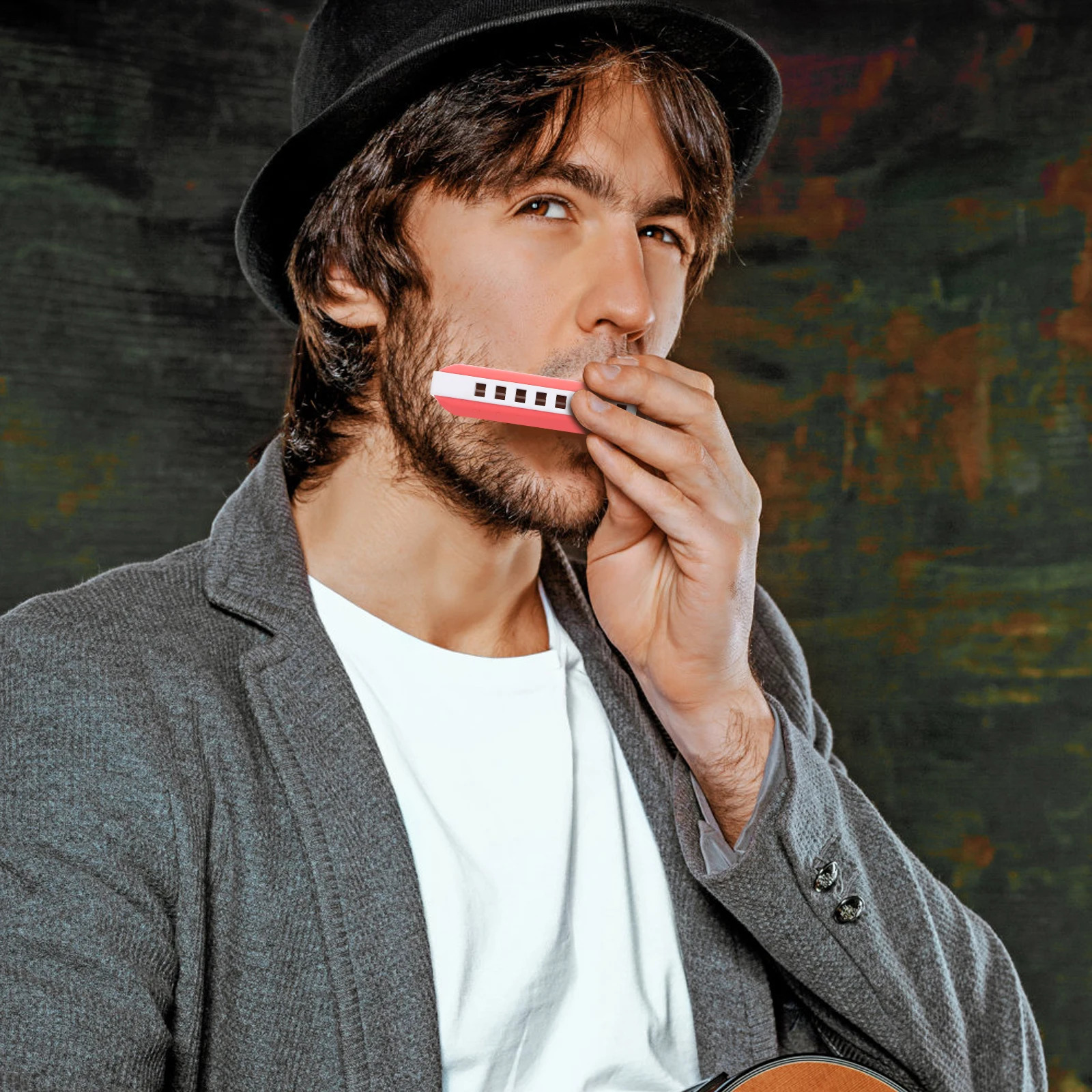 

Children's Harmonica Portable Beginner Kids Beginners Kit for Ten Holes Toddlers Playful