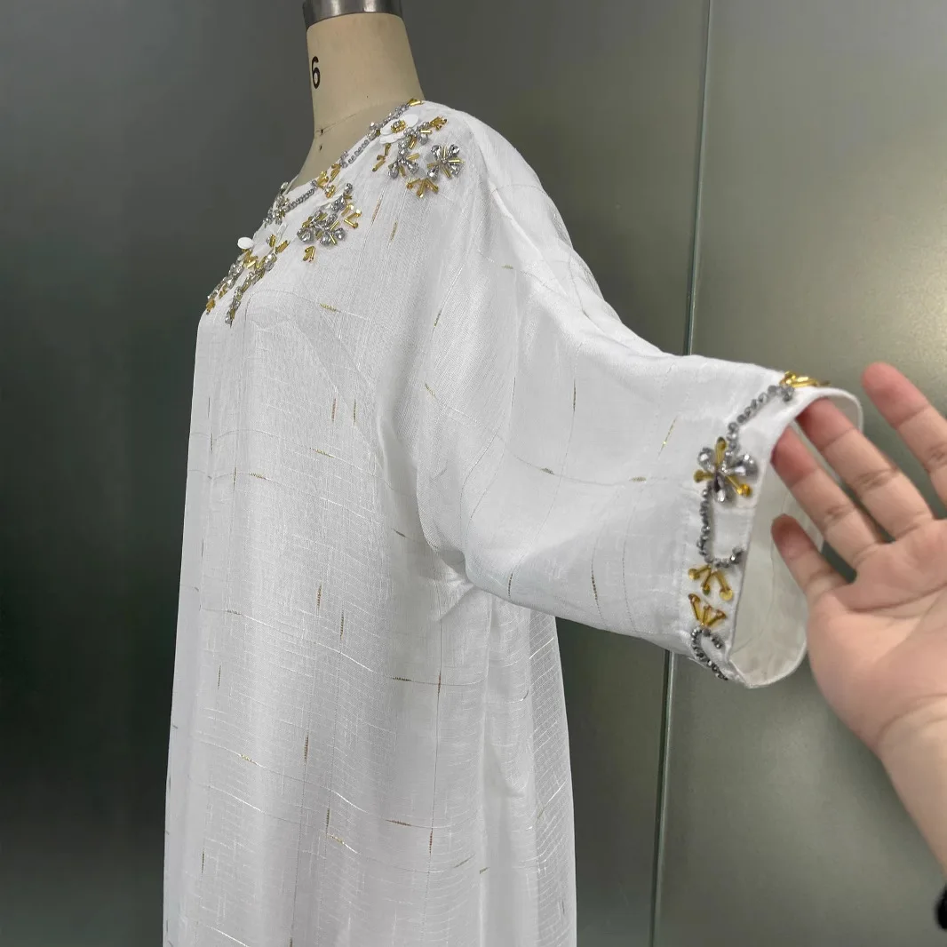 Dubai Diamonds Abayas for Women Muslim Dress Kaftan African Boubou Robe Djellaba Jalabiya Loose Caftan Marocain Femme Islamic