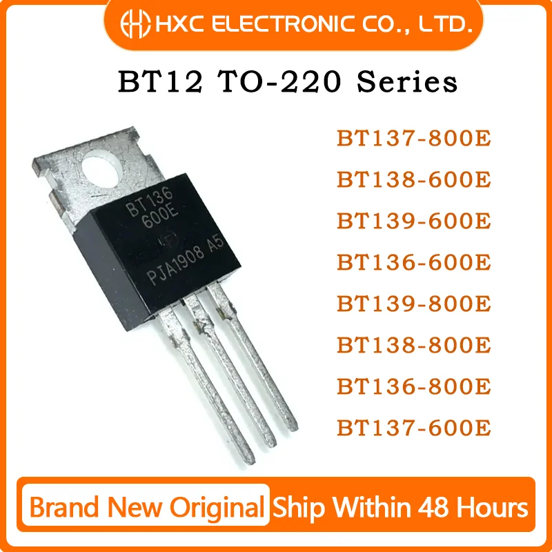 50PCS BT137-800E BT138-600E BT139-600E BT136-600E BT139-800E BT138-800E BT136-800E BT137-600E DIP TO-220