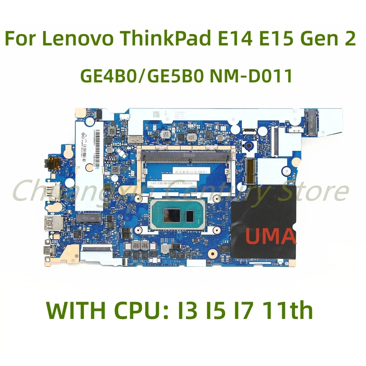 

Suitable for Lenovo ThinkPad E14 E15 Gen 2 laptop motherboard NM-D011 with I3 I5 I7-11th UMA CPU 100% Tested Fully