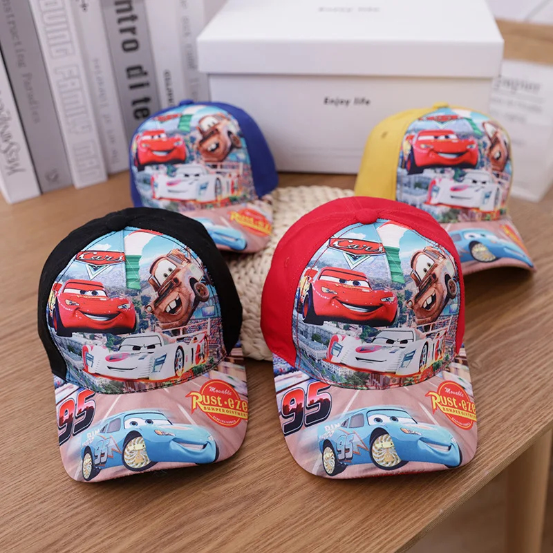 Disney Cartoon Lightning McQueen Children\'s Hat 4-8 Year Old Auto Story Baseball Hat Sun Visor Cap Autumn And Winter Boys