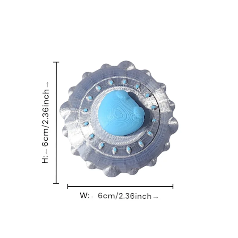 3D Printed Flying Disc Fingertip Gyro Toy Portable Stress Relief Alien Flying Disc Hand Spinner Gyro Fidget Toy