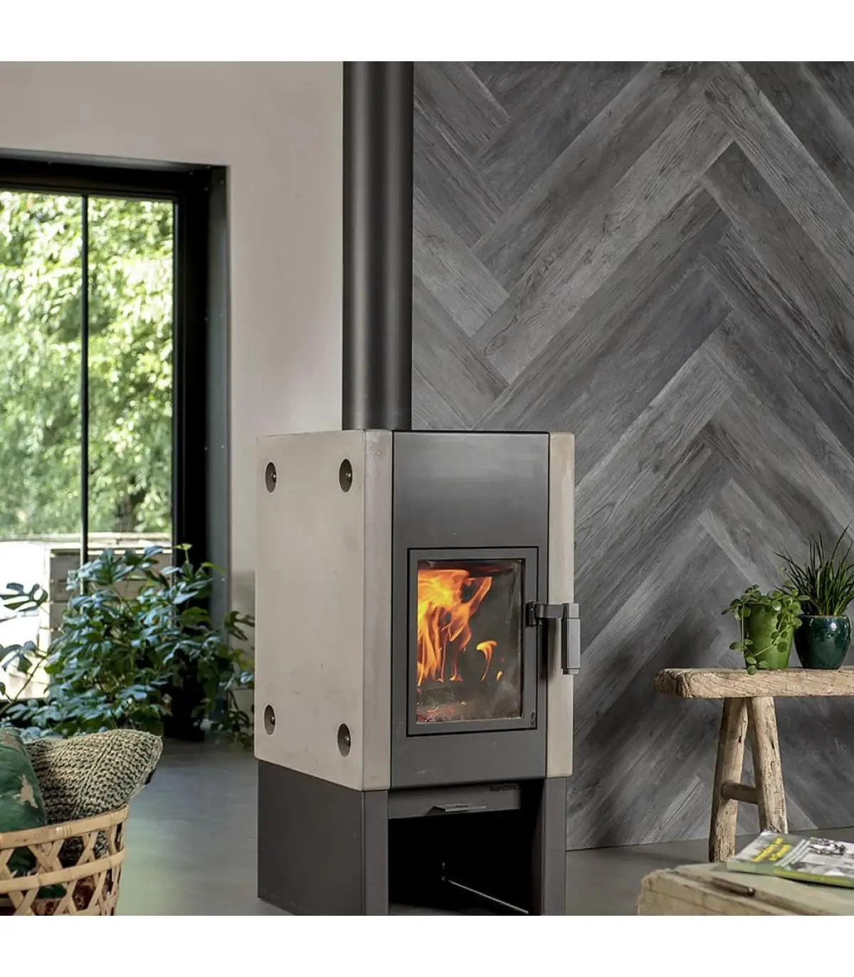 Wall covering WallArt planks look oak wood Barnwood gray ash