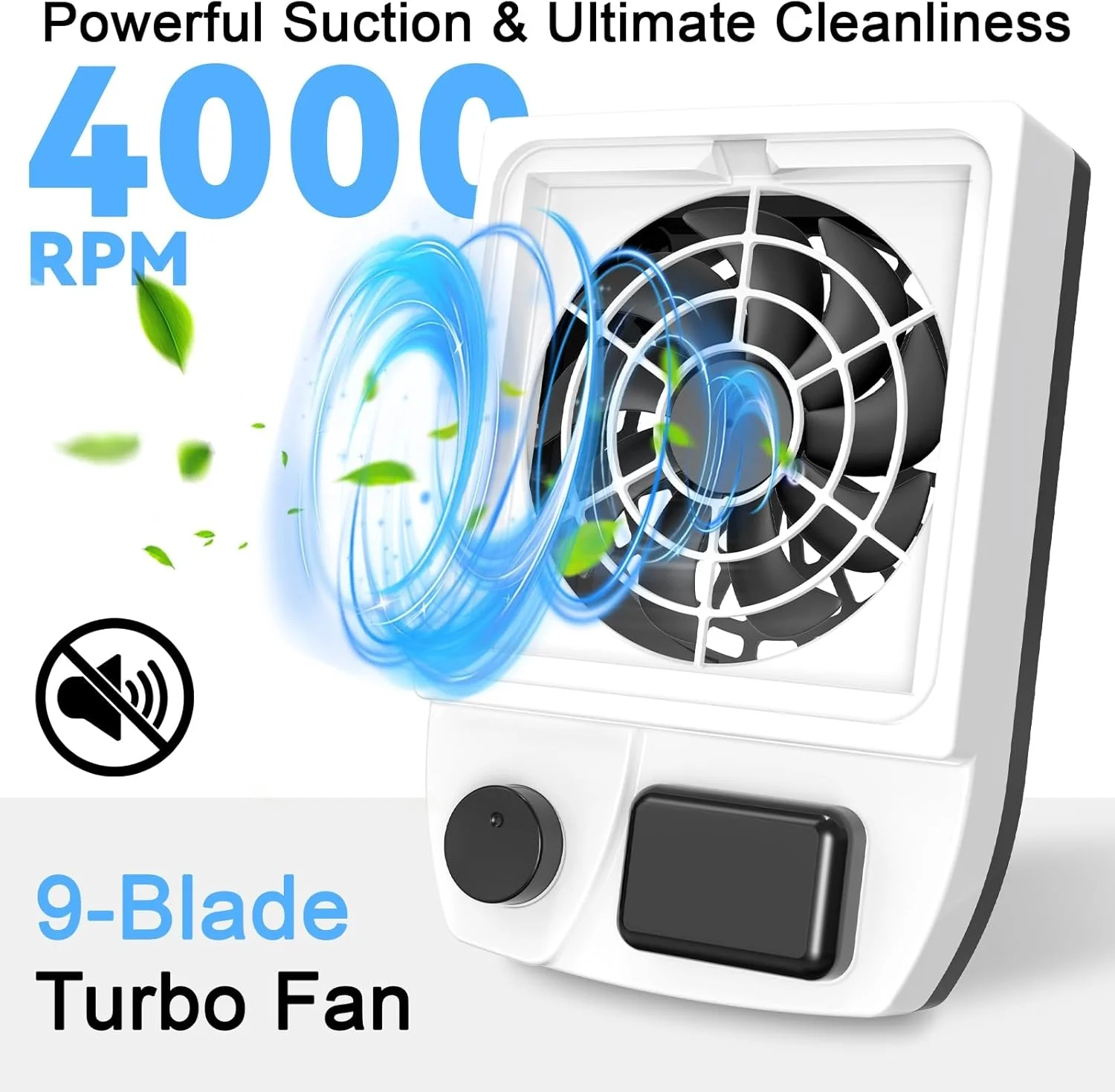 Cordless Rechargeable Nail Dust Collector 4000RPM Adjustable Speed Reusable Filter Compact Beginner Acrylic Nails