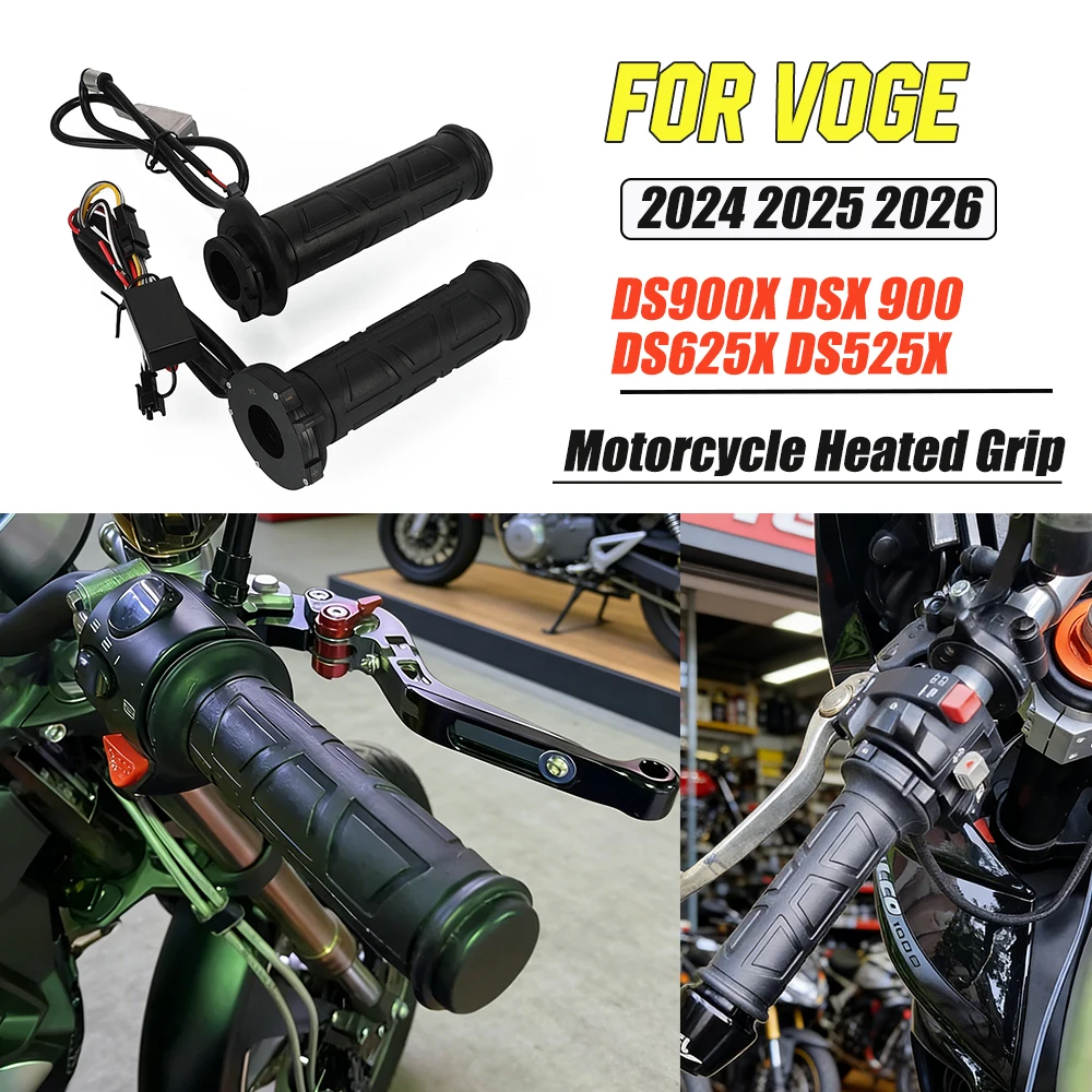 

For VOGE DS900X DSX 900 DS625X DS525X DSX 625 2024 2025 2026 Heated Grip 12V 7/8" 22mm Motorcycle Scooter Hand Heated Grips