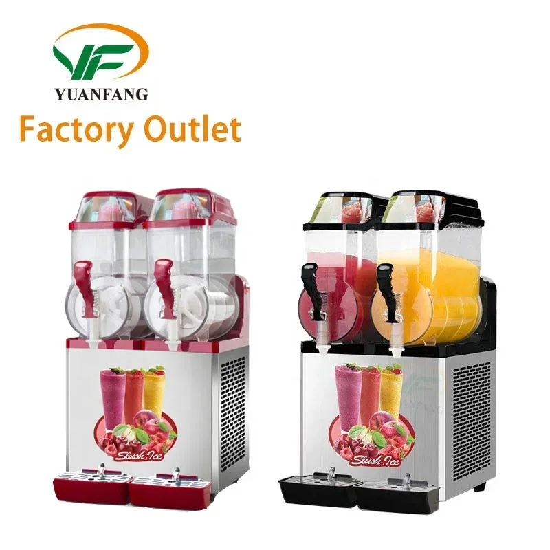 Factory outlet Ice Cream Slush Machine Margarita Slush Maker 2 Tanks Commercial Slush making Machine factory price