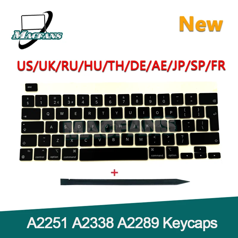 

New Laptop A2141 A2338 Keyboard For Macbook Pro Retina 13" 16" A2289 A2251 Keycaps US UK RU HU TH DE AE JP SP Replacement Keys