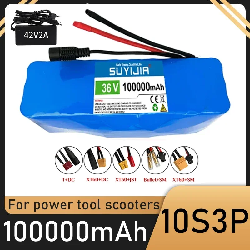 حزمة بطارية 10S2P36V36000ah 186500   بطارية ليثيوم أيون 500 وات لدواسات الدراجات النارية عالية الطاقة