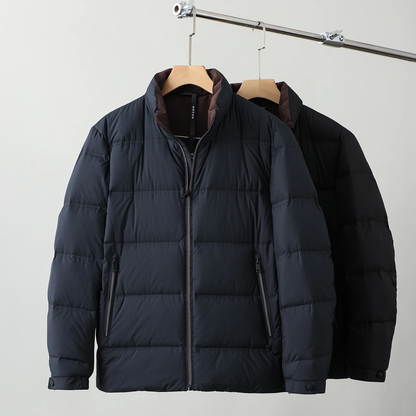 

Мужская зимняя утепленная куртка с высоким воротником, ветрозащитная, водонепроницаемая, теплая, для повседневной носки и поездок на работу, с наполнителем из 85% пуха