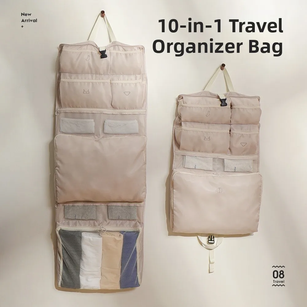 

Дорожная подвесная сумка-органайзер большой вместимости для одежды и белья, для деловых поездок и путешествий, для организации пространства в салоне автомобиля