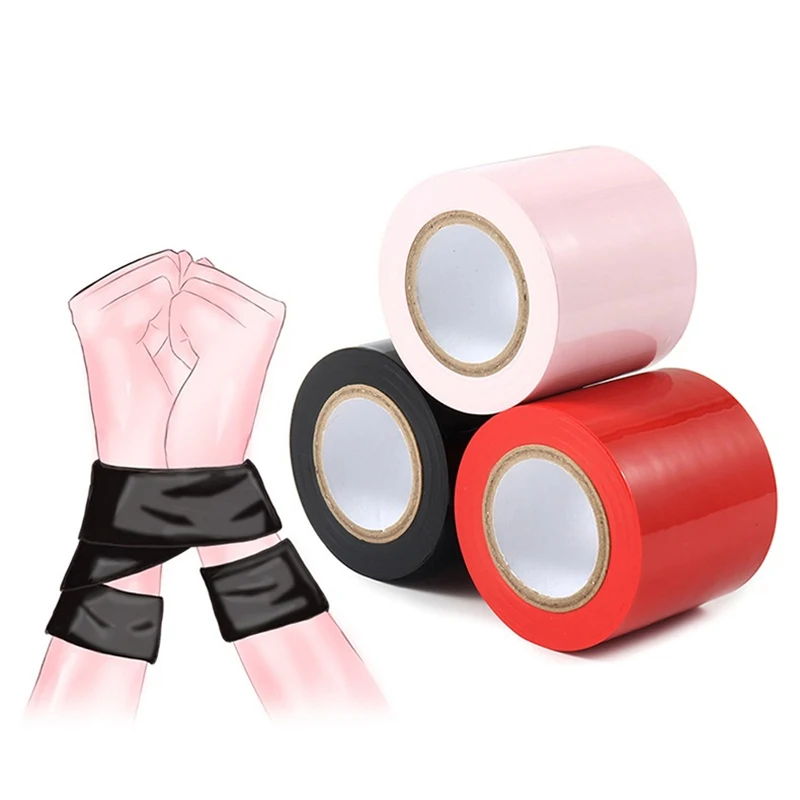 No Stick Static Tape Restraints Adult Women Couple Flirting Strap Safe Skin Friendly Muti-Color Bondage Tape