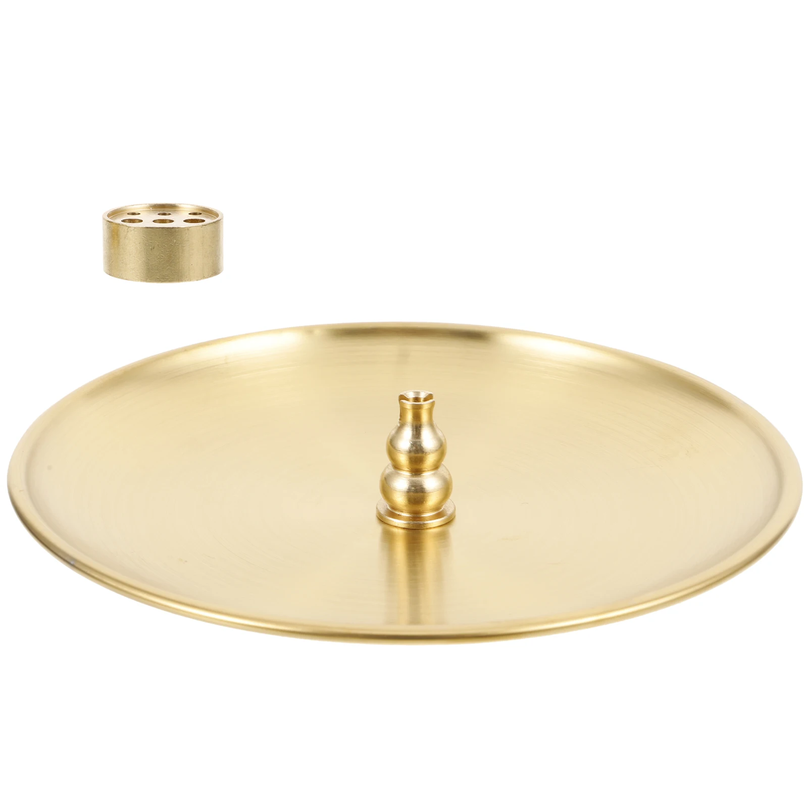 

1Set Retro Incense Holder Brass Aroma Burner for Meditation Tea Ceremony Desktop Decorative Stick Incense Tray Home Office