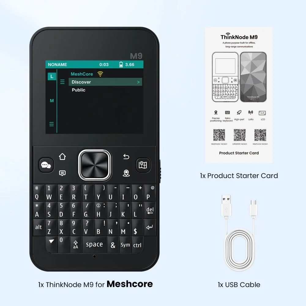 Бесплатная доставка. Терминал Elecrow ThinkNode M9 MeshCore: ESP32-S3, LR1110, 2.4