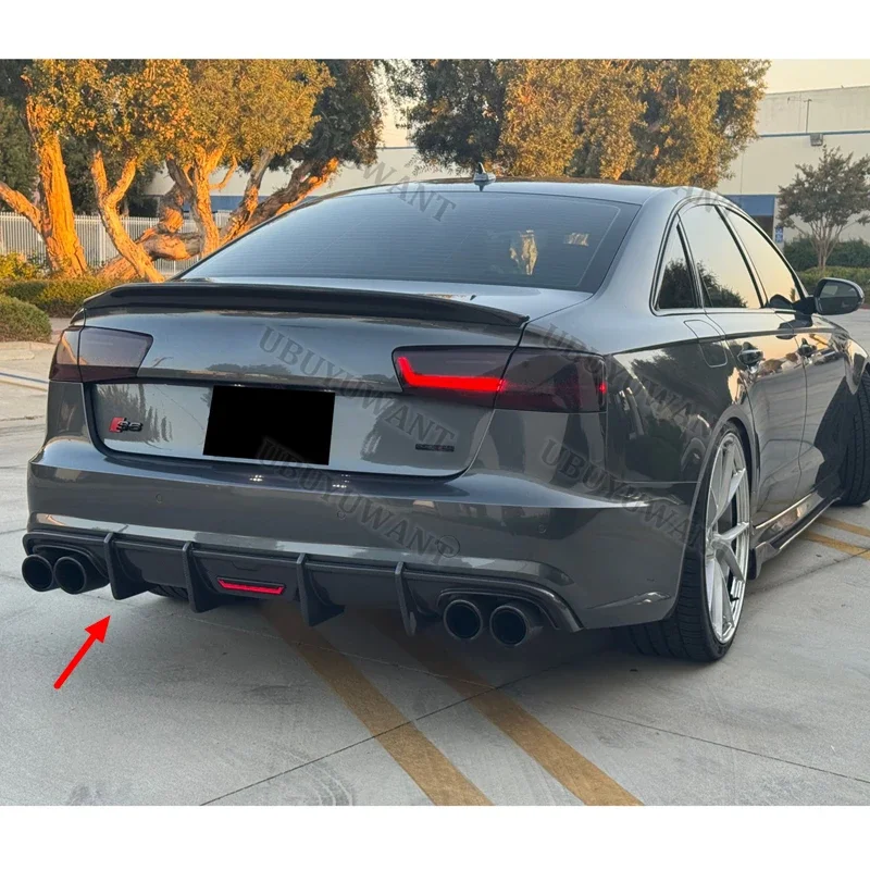 Für Audi A6 C7.5 S-Line (nicht für C7) 2016 2017 2018 Heckstoßstangen-Diffusorlippe Spoiler Autozubehör Bodykit