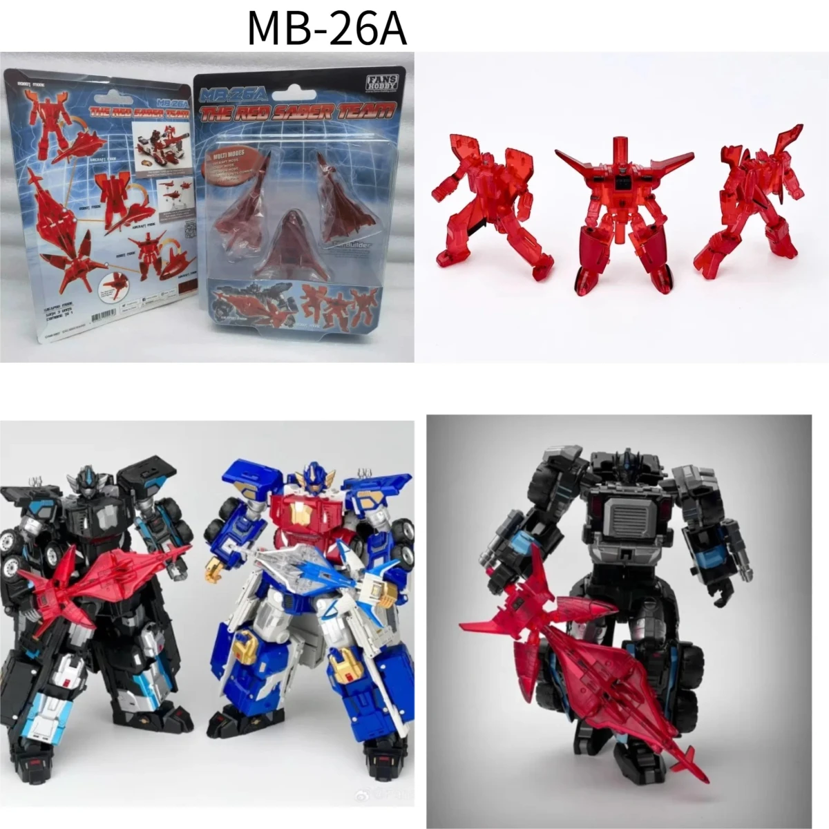 

24-hour shipping Transformed toys FansHobby FH Fans Hobby MB-26A MB26A Red THE SABER TEAM Action Figure