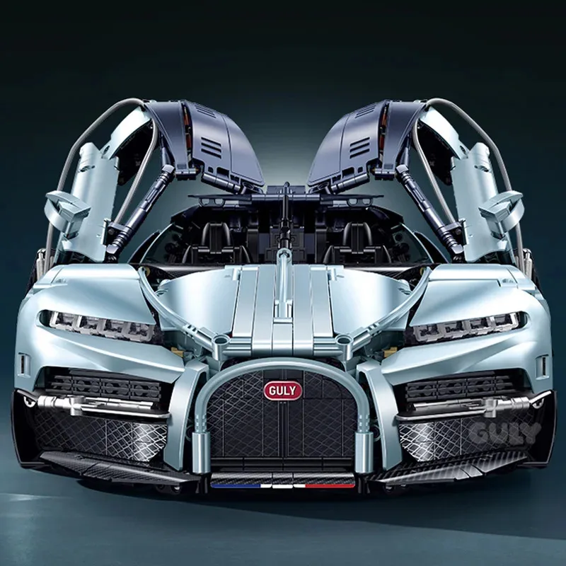 Set di Costruzioni Tecnico MOC 10648 Bugat Tourbillon 3719 Pezzi 1:8, Modello di Auto Sportiva per Adulti, Blocchi Terminali, Giocattoli e Regali