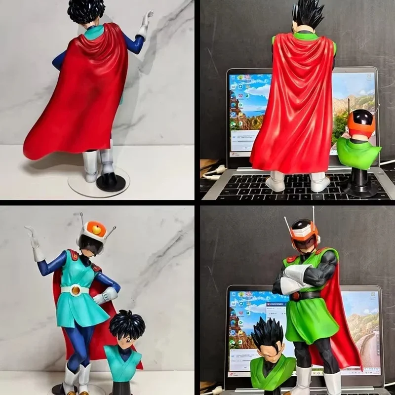 

29cm Gohan & Videl Great Saiyaman Pvc Model Standing Position Anime Figure Statue Collection Desktop Decoration Ornament Toys