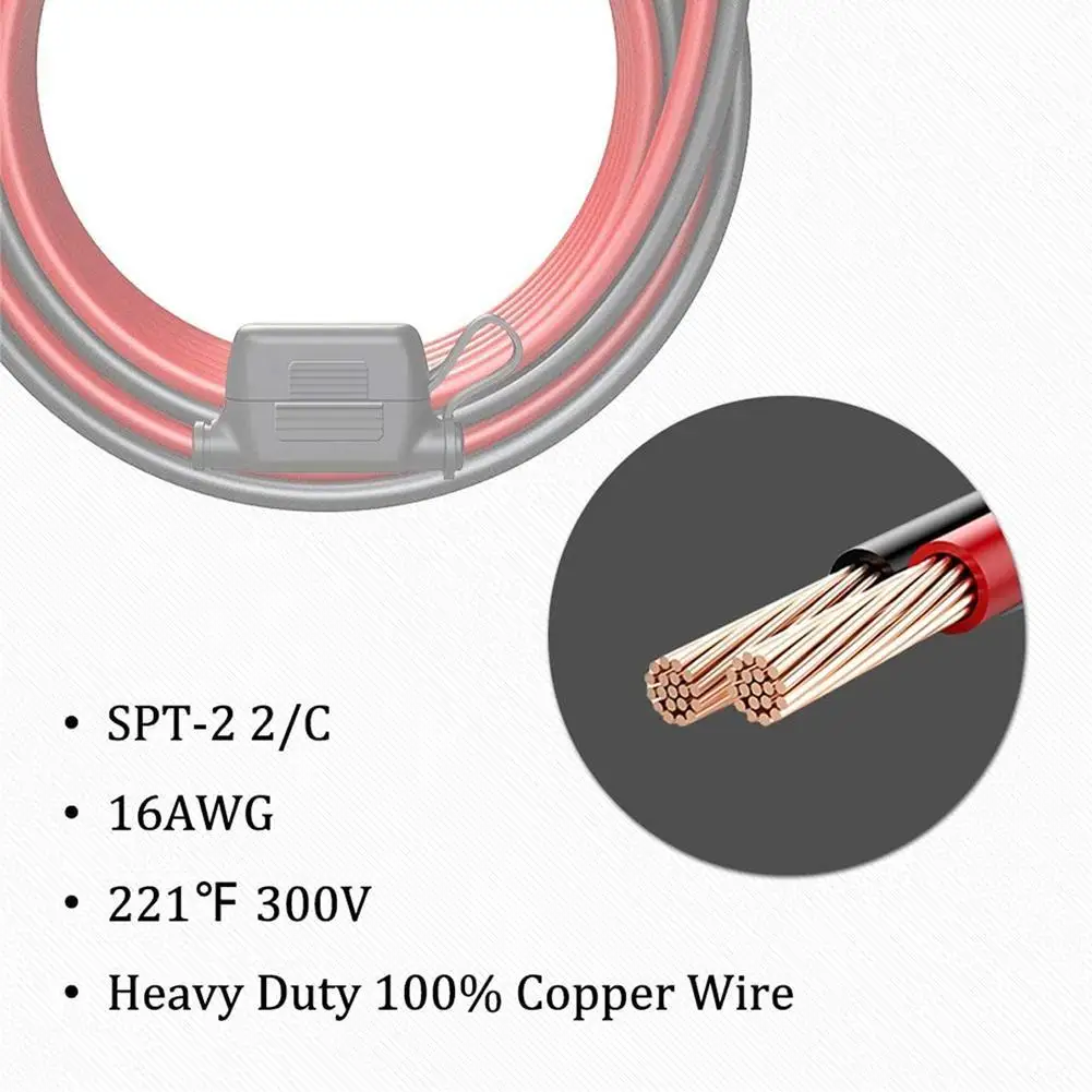 Conector de arnés de Terminal de desconexión rápida a O, Cable de enchufe SAE para cargador de batería/mantenedor, 16AWG, 2 pines