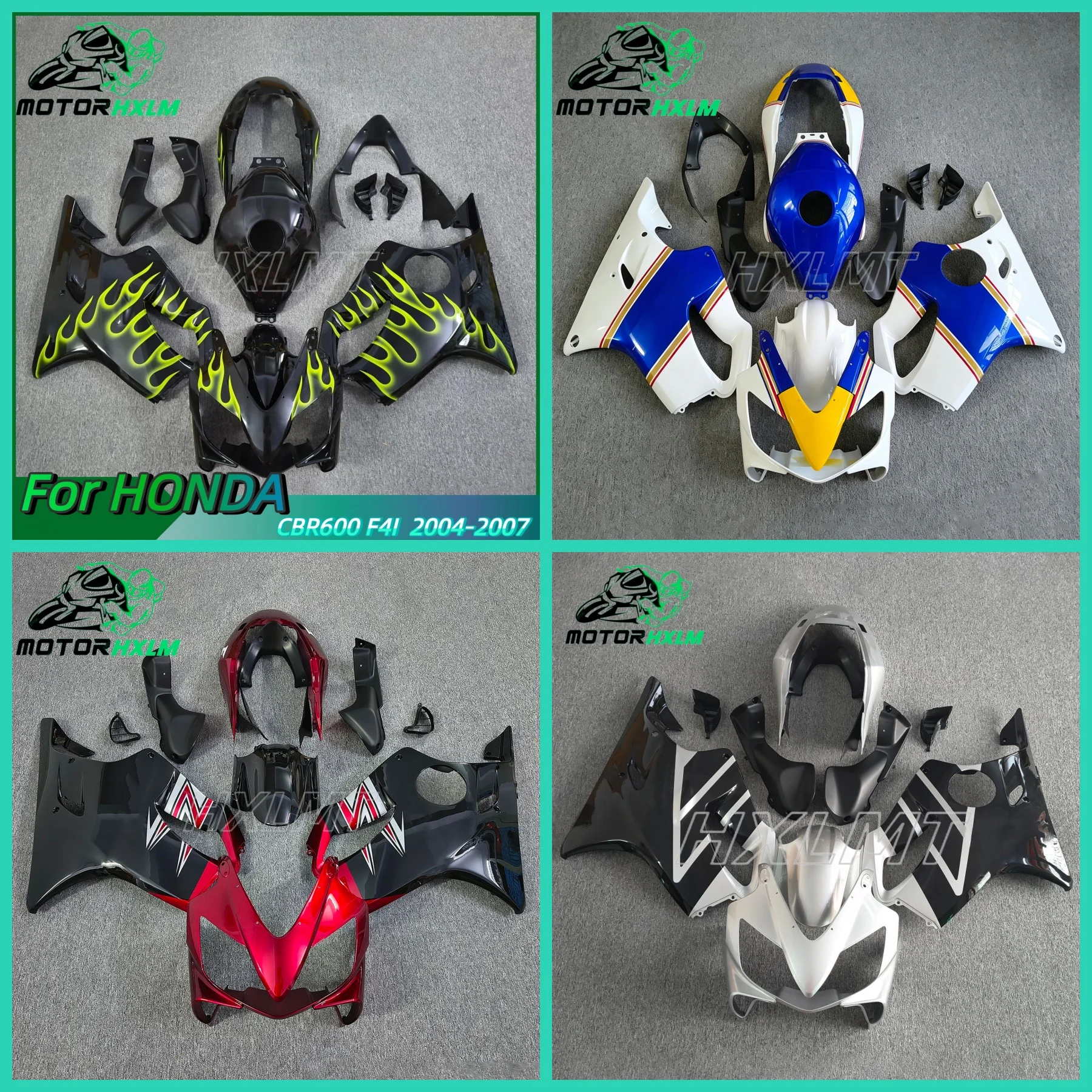 The Motorcycle Fairing is Suitable The For CBR600F 2004 2005 2006 2007 CBR600 F4I 04 05 06 07 Body Fairing With Red and Black