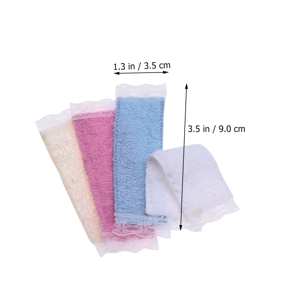 4 Pcs House Tea Towels Mini Adornment Miniature Bath Model Toy Dolls Hand For Kitchen Accessories Rug Baby