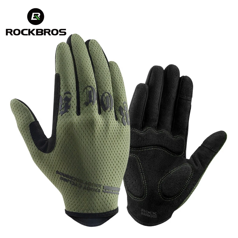 ROCKBROS Cycling Gloves Women Men Breathable Non-slip MTB Road Bike Gloves Touch Screen Spring Summer Autumn Sport Bicycle Glove