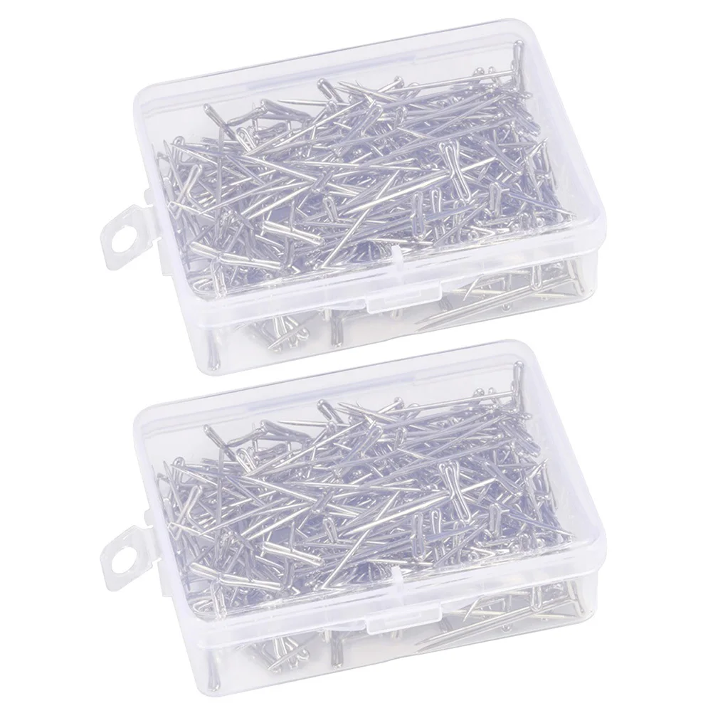 

400Pcs Fixing Needles Stainless Steel T-Type Pins Durable Professional Making Accessories Set T-Type Pin
