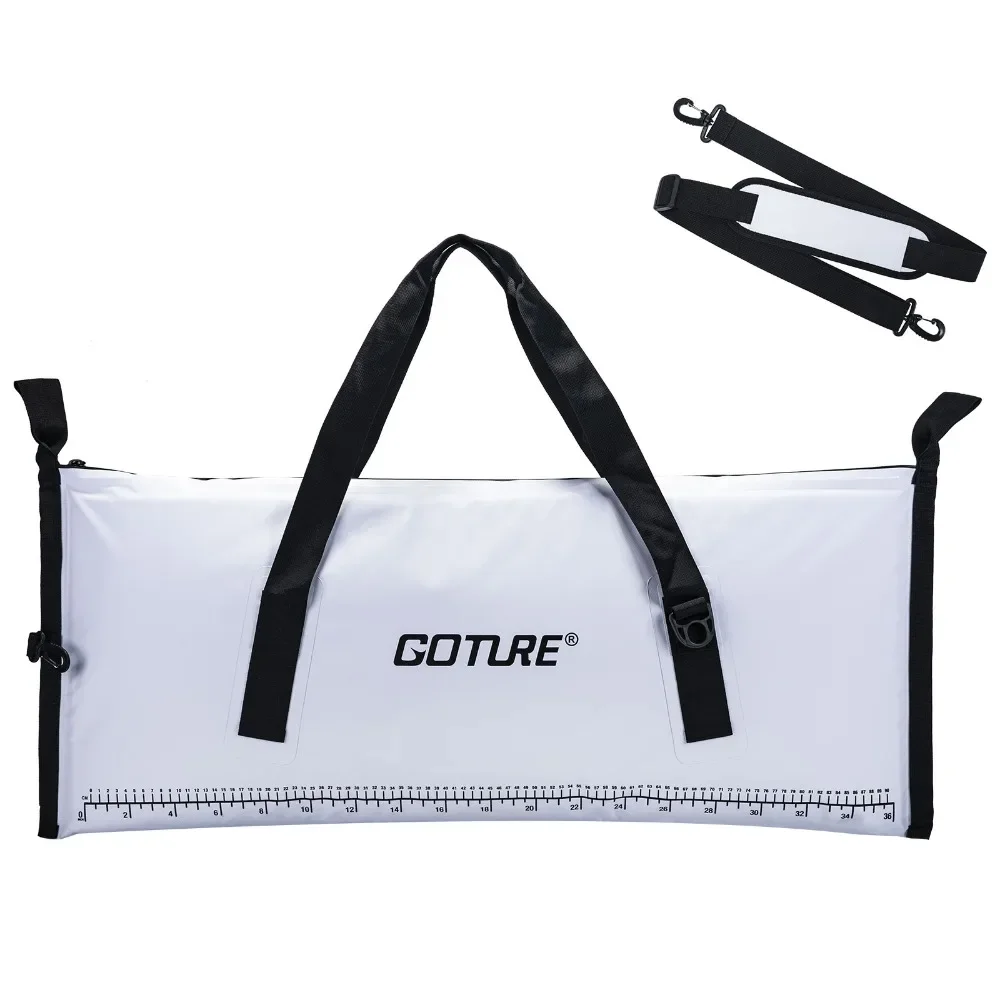 Goture Portable Multifunctional Fishing Bag With a ruler EVA insulated Large Capacity Fish Cooler Bag Waterproof Freezer Bag