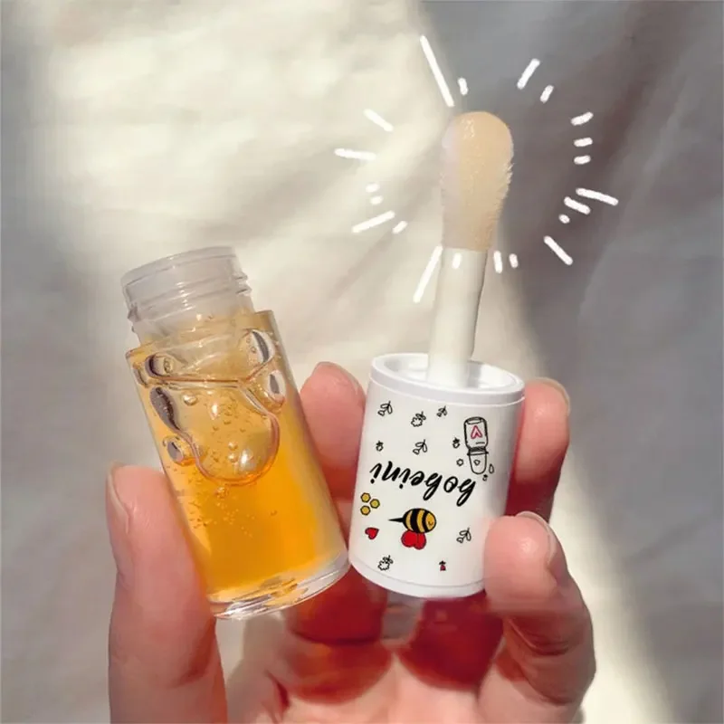 Peach Milk Honey Lip Oil Relieves Dry Moisturizing Lip Gloss Fades Lip Lines Water Light Lips Korean Cute Makeup