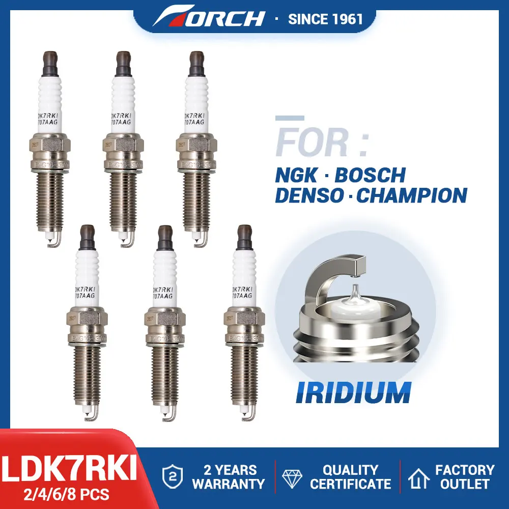 2-8PCS Torch Spark Plugs LDK7RKI 3707AAG China Original High Performance Iridium Candles Auto Power Automobile Replacement Parts