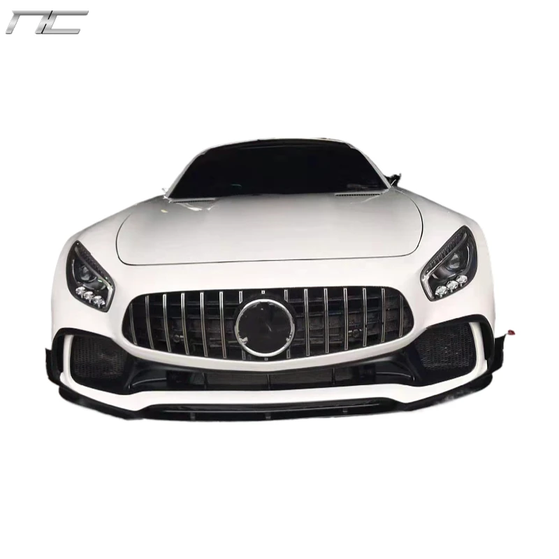 AMG GT/GTC C190 Modified To PD Style Half Carbon Fiber Car Front Bumper Lip Rear Diffuser Body Kit For Mercedes Bens AMG GT