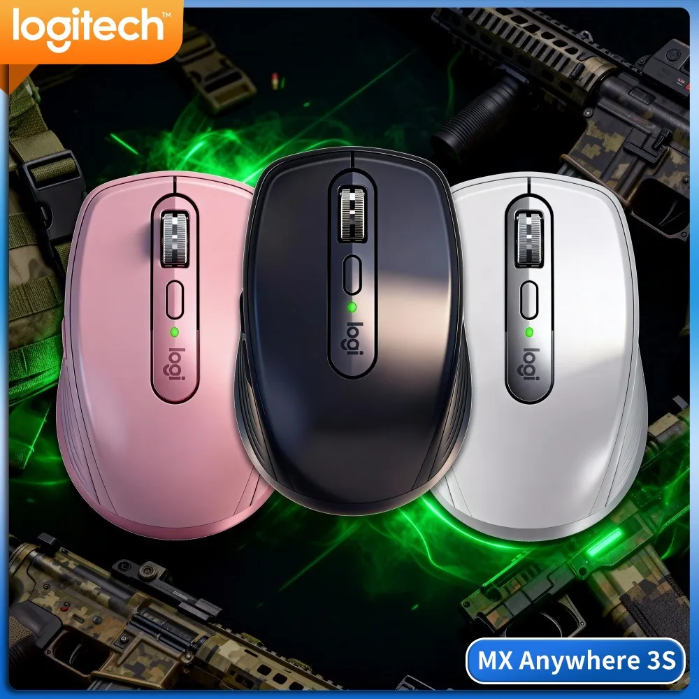 Productivity MX Anywhere 3S - 8K DPI, Magspeed Wheel, 3-Device Connect, Perfect For PPT Making & Office Task