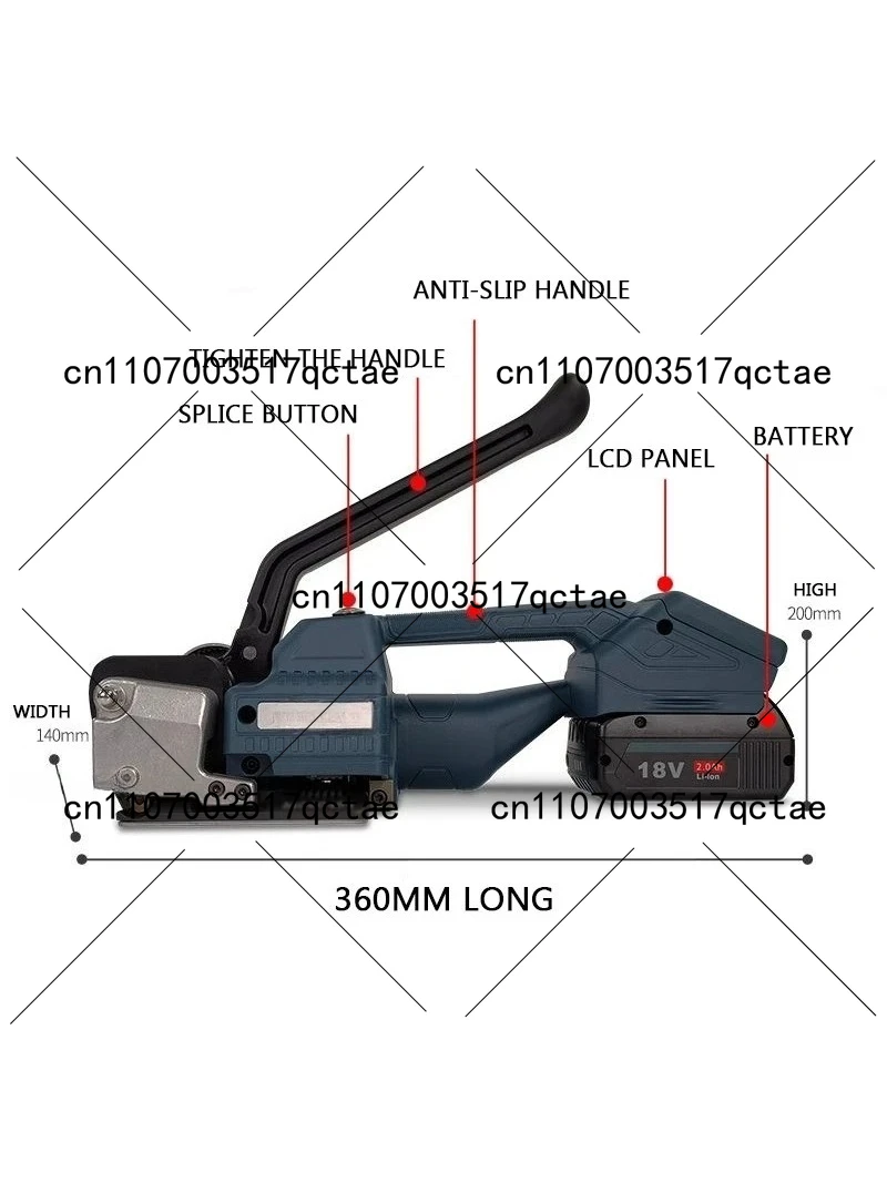 Useful V1 Hand-Operated Semi-Automatic Baling Machine Hot-Melt Plastic Steel Belt Pet Buckle-Free Tightening Portable Strapping