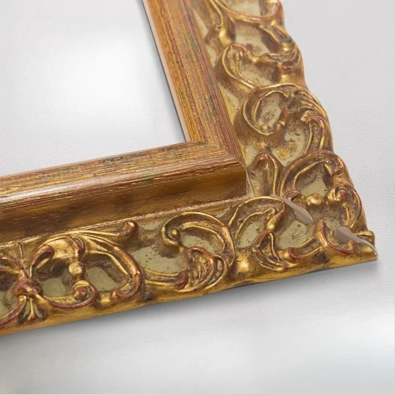 Gold Wooden Interior Picture Frame Wall Decoration Picture Frame Vintage Customize Display Marcos Para Cuadros Wall Decoration
