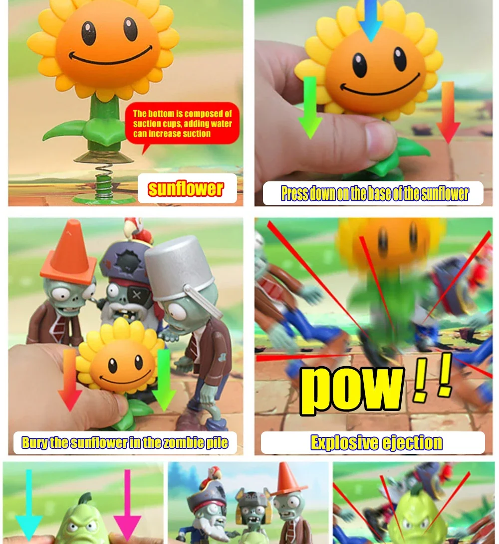 PLANTS VS ZOMBIES PVZ Pea Shooter Boss Actionfigur Modell Spielzeug Puppen Schießen Dave Allstar Spielzeug Kinder Geschenke für Jungen – Detail 10