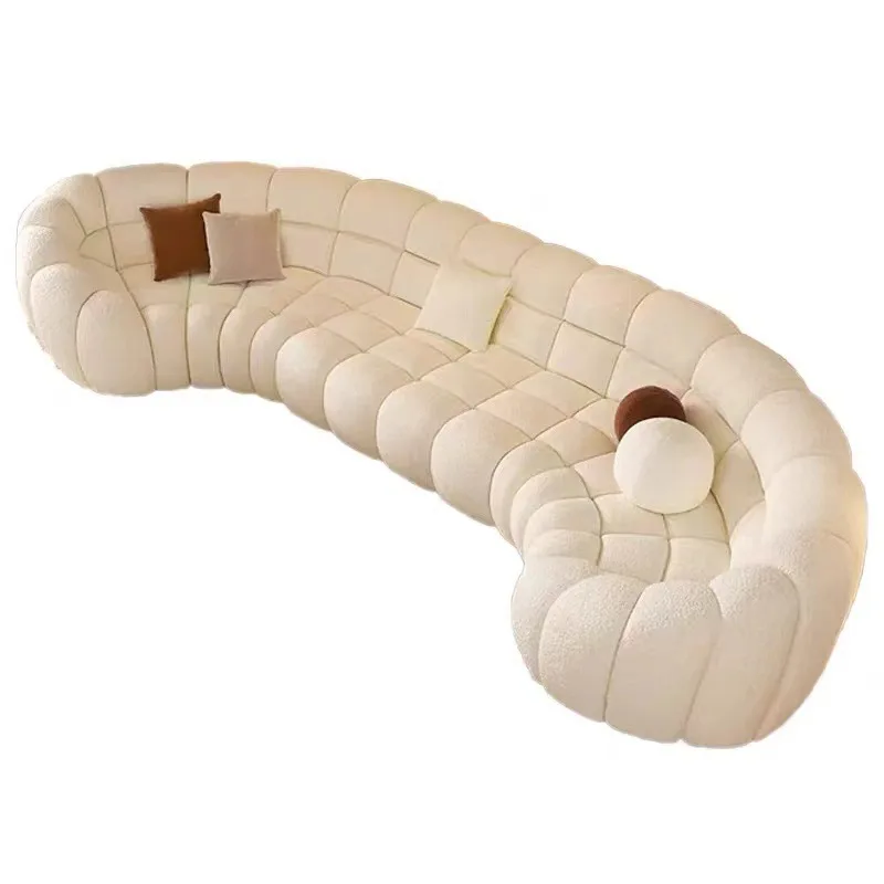 

Italian minimalist U-shaped arc, three-person living room sofa