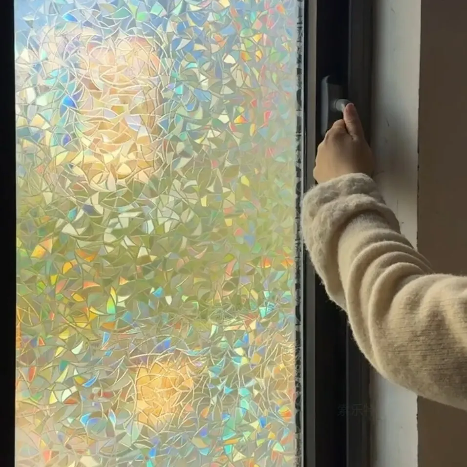 PVC Glass Film Frosted Window Sticker for Privacy & Light Blocking Translucent/Opaque Film for Bathroom & Living Room