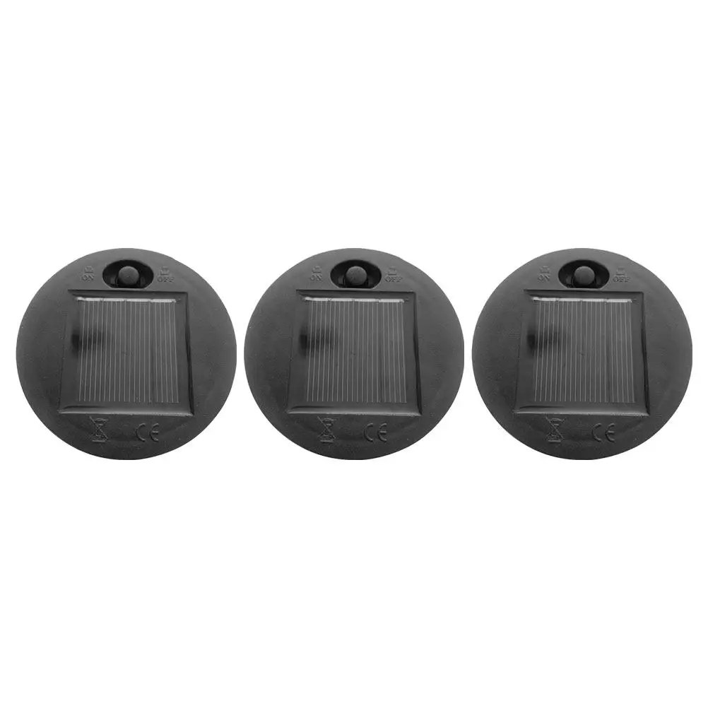 3 Pcs Solar Lights Outdoor Powered Replacement Part Parts for Garden Lighting Black