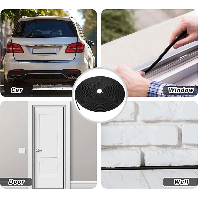 أسود EPDM المطاط رغوة ختم الشريط جولة الإسفنج الحبل بار لخزانة باب الختم 2/3/4/5/6/7/8/9/10/12/15/18 مللي متر